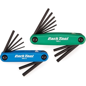 Park Tool FWS-2 Fold-Up Wrench Set Tool,Blue/Green(Blue/Green)